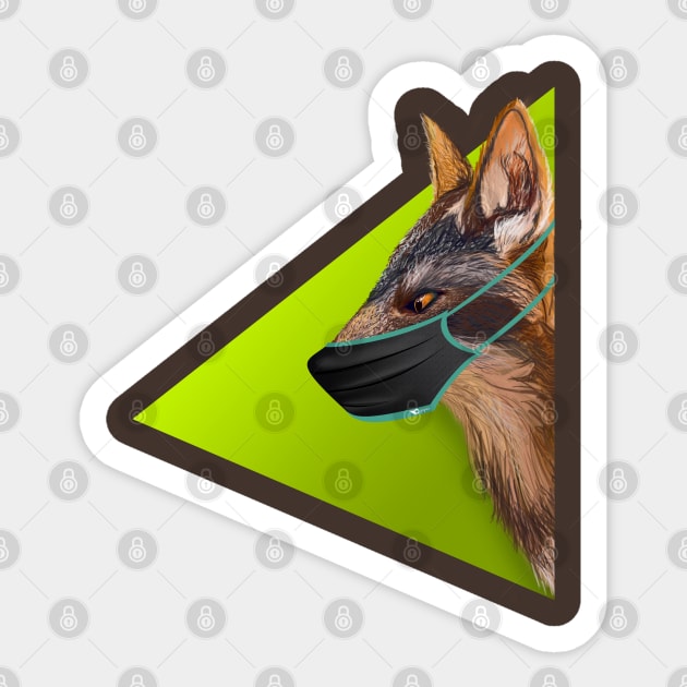 Cautious Fox Sticker by Cepepasart